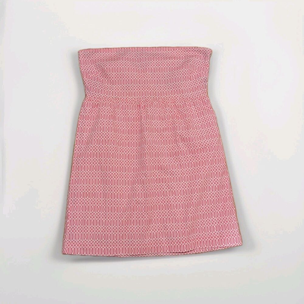 Dizzy Lizzy Size Large Pink And‎ White Patterned Mini Tube Dress